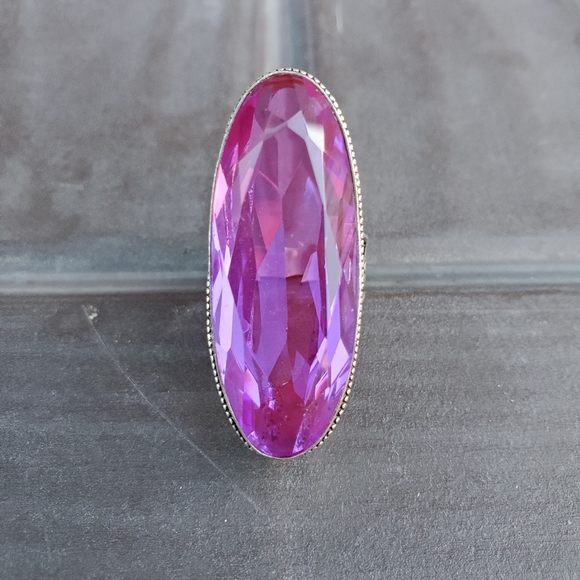 New Oversized Iolite 925 Silver Statement Ring. - Picture 11 of 16